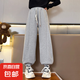 女童運(yùn)動(dòng)褲春秋2025新款女大童兒童哈倫褲寬松衛(wèi)褲女孩加絨褲子潮 RWC-K194【灰色】春秋款 160cm