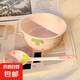 草莓陶瓷碗勺家用高顏值米飯碗少女心甜品碗釉下彩餐具套裝 【2件套】淺粉草莓1碗1勺