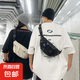 胸包男女通用學(xué)生戶外運(yùn)動(dòng)包百搭小背包休閑單肩斜挎包情侶腰包 黑色ZQ2534