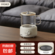 養(yǎng)生伴侶斜紋迷你養(yǎng)生杯多功能電燉杯養(yǎng)生壺電熱杯玻璃杯條煎藥杯 乳白色 0.6L 基礎款