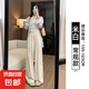 冰絲奶芙山本褲女夏季薄款2025新款休閑小個(gè)子肌理感白色闊腿褲子 米白色-常規(guī)款 XL 建議（126-140斤）