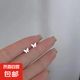 小兔子耳釘女可愛(ài)學(xué)生耳環(huán)有耳洞氣質(zhì)耳飾品 折疊蝴蝶銀色