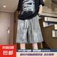 沙灘短褲男夏季薄款美式外穿籃球運(yùn)動(dòng)褲子大碼寬松休閑五分大褲衩 【重磅高質(zhì)量清倉(cāng)款】達(dá)D251灰色 2XL 建議體重140-150斤可穿