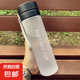 高顏值ins耐摔耐熱運(yùn)動(dòng)塑料水杯男女提繩便攜簡約韓版大容量水杯 磨砂黑蓋 800ml