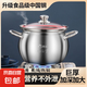 特厚食品級(jí)不銹鋼高湯鍋加高煲湯大容量煮粥鍋奶鍋燉鍋家用鍋 特厚不銹鋼湯鍋 御湯煲 大號(hào)8.5L