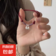 新中式國風(fēng)復(fù)古平安鎖手鏈女仿銀坨坨合金情侶編織紅手繩小福袋 小胖福手繩-紅色-1個(gè)（袋裝）