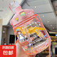 【京東物流】大肚杯噸噸杯雙飲吸管杯大容量新款夏季時尚杯子 粉色【送貼紙+背帶】 1500ml 1個