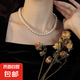 白色珍珠項(xiàng)鏈婚禮貝珠送媽媽婆婆仿真貝珠母貝項(xiàng)鏈高端禮物飾品 白色