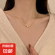 輕奢鈦鋼項(xiàng)鏈女小眾設(shè)計(jì)感辣妹珍珠鎖骨鏈時(shí)尚百搭配飾 X1128金#時(shí)尚珍珠項(xiàng)鏈