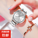 爆款手鏈表女時(shí)尚細(xì)窄表帶金色鋼帶石英表女款時(shí)裝表 銀色
