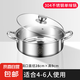 特厚湯鍋304不銹鋼電磁爐專用氣灶煮加厚雙耳火鍋家用鍋l食品級 【304材質加厚】清湯 28cm
