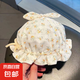 嬰兒帽子女寶寶春秋薄款嬰幼兒夏季公主可愛(ài)調(diào)節(jié)遮陽(yáng)防曬太陽(yáng)盆帽 小花朵胎帽-黃色 建議年齡1~24個(gè)月（35-46cm）