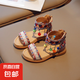 【女童涼鞋】夏季新款女童民族風(fēng)公主涼鞋中大童淑女羅馬涼鞋 紅色 35