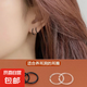 樹脂耳圈透明隱形養(yǎng)耳洞耳骨環(huán)防堵針小耳圈睡覺不用摘素圈耳飾女 透明色-10個-1包裝