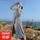 冰絲防曬衣女加長款防紫外線2025新款時(shí)尚百搭全身防曬服夏季薄款 霧?；?均碼 【建議80-140斤】