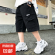 兒童裝男童夏裝褲子短褲2025新款中大童夏季夏款薄款男孩工裝中褲 DD-DR28【黑色】高品質(zhì) 150cm