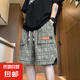 特大碼工裝短褲男夏季薄款胖子加肥加大迷彩褲運(yùn)動(dòng)寬松大碼五分褲 DK15軍綠色 4XL -體重 170-190斤