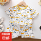 【男寶夏季套裝】男童短袖卡通印花兒童兩件套衣服套裝純棉短袖 Z-13滿花鴨短袖套裝 100 建議90cm身高左右