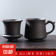 紫砂茶杯帶過濾茶壺大容量主人杯茶水分離辦公杯辦公室泡茶杯紫沙 紫砂辦公杯三件套（純色）