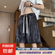 沙灘短褲男夏季薄款美式外穿籃球運(yùn)動(dòng)褲子大碼寬松休閑五分大褲衩 【重磅高質(zhì)量清倉(cāng)款】達(dá)D251黑色 3XL 建議體重155-165斤可穿