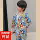 兒童棉綢家居服套裝男女童夏季空調服套裝15xk276 涂鴉 150