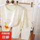 兒童家居服春夏韓版兒童七分袖莫代爾睡衣套裝薄款天絲兒童空調(diào)服 天絲綠色黃色熊套裝15xk01 100