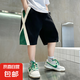 童裝男童短褲夏裝2025新款兒童五分褲男孩夏季薄款中大童運動帥氣 BBE-K15【黑色】 160cm