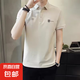 冰絲保羅有領(lǐng)男士短袖T恤夏季潮流翻領(lǐng)子襯衫領(lǐng)POLO衫半袖上衣服 潮社坊-R23杏色 (冰絲涼感) 2XL （建議140-155斤以內(nèi)）