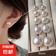 施家饅頭粉光珍珠耳釘女925銀針輕奢氣質(zhì)耳環(huán)2025新款小眾耳飾 施家粉光珍珠8mm