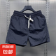 夏季新款薄款外穿三分四分褲男生輕奢休閑運(yùn)動短褲男潮牌沙灘褲子 來優(yōu)  黑色   D607 XL 【120-135斤】