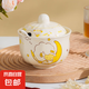 廚房鹽罐調(diào)味罐陶瓷高顏值密封防潮豬油罐燉盅帶蓋大容量辣椒罐 【奶油小羊】調(diào)味罐一套（送勺）