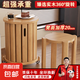 實(shí)木圓凳子可疊放疊疊樂(lè)家用組合凳現(xiàn)代吃飯客廳餐桌收納堆疊椅子 進(jìn)口橡膠木-原木色4只-帶輪子 質(zhì)保十年坐壞換新