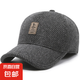冬季休閑中標(biāo)棒球帽中老年秋冬帽子保暖護(hù)耳棉帽子戶(hù)外運(yùn)動(dòng)鴨舌帽 黑色 可調(diào)節(jié)
