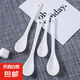 陶瓷咖啡勺子家用杯勺廚房調(diào)味小勺鹽罐嬰兒長柄調(diào)羹創(chuàng)意攪拌勺 咖啡小勺-3只裝
