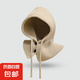 巴拉克拉帽子女冬季韓系毛線針織保暖護(hù)耳圍脖一體包頭帽簡(jiǎn)約時(shí)尚 巴拉克拉帽-卡其色【加厚保暖】