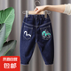 男童牛仔褲2025春秋新款中小童韓版寬松褲子兒童洋氣休閑長褲外穿 雙3牛仔褲 100