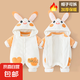 寶寶棉服冬季嬰兒衣服秋冬裝連體衣新生兒加厚哈衣棉衣外出服套裝 萌萌兔哈衣 66cm 推薦身高59-65cm