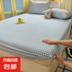 北歐洛可風全包圍水洗棉床笠單件床罩床單席夢思床墊套防塵保護罩 藍小格SYJJ 約180x200CM全包圍床笠