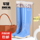 特高雨鞋女士高筒雨靴防滑防水鞋戶外廚房工作水靴耐磨長筒套鞋 311藍色+長毛絨套 L (250mm) （39-40）
