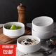 韓國ins風餐具陶瓷米飯碗家用小碗特別好看的碗酸奶碗甜品碗 白色11.4*5.7 4.5英寸浮雕碗2個