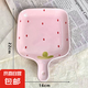 草莓陶瓷碗勺家用高顏值米飯碗少女心甜品碗釉下彩餐具套裝 【1個(gè)裝】淺粉草莓手柄盤