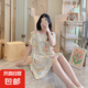 棉綢睡裙女夏薄款2025新款睡衣韓版甜美少女網(wǎng)紅家居外穿裙子QM 白底彩花2301 均碼 (90-140斤內(nèi)穿)