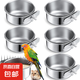 鳥食罐食杯不銹鸚鵡八哥鷯哥小鳥喂食器防啃咬養(yǎng)鳥用品用具食盒 鳥食罐10*4.5cm