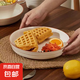 歐式高級(jí)陶瓷盤圓形加厚深盤復(fù)古簡(jiǎn)約餐具 純白福線-8英寸飯盤1個(gè)裝