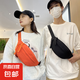 腰包男女新款戶外運(yùn)動(dòng)帆布包單肩斜挎包小包時(shí)尚百搭胸包女士包包 黑色ZQ2024