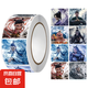 【哪吒】貼紙魔童降世哪吒鬧海表情包電影周邊貼畫diy貼畫 哪吒系列水墨風(fēng)【1卷】 暢銷款