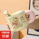 少女心小熊馬克杯可愛奶fufu卡通家用帶蓋水杯送姐妹朋友生日禮物 蝴蝶結小熊【杯+勺】 1個 320ml