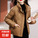 2024年新款冬裝小個子短款加厚棉衣棉服女韓版寬松棉襖 黃色 L【100-120斤】