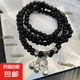 新中式山鬼花串珠雙層手串女國風(fēng)復(fù)古新款手鏈個(gè)性百搭手飾 M469【平安鎖多層手鏈】