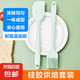 硅膠刮刀食品級耐高溫鏟子一體式蛋糕刮板奶油抹刀廚房烘焙工具 中號刮刀+中號油刷【共2把】